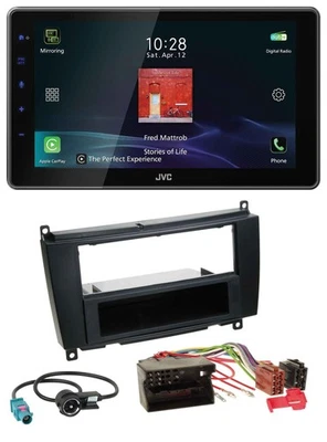 JVC DAB MP3 Bluetooth USB Autoradio für Mercedes CLK W209 ab 06 Coupe 04-09 Cabr - Bild 1 von 4