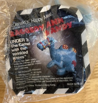 McDonald's MacMillan Raggedy Ann & Andy Camel with Wrinkled Knees 1989 Sealed - Image 1 of 4