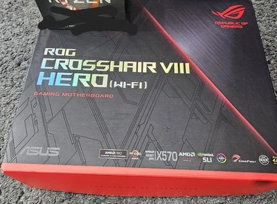 ASUS ROG Crosshair VIII Hero (Wi-Fi) X570 AMD AM4  Motherboard ryzen rtx strix - Immagine 1 di 2