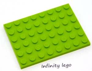 6 LEGO Lime Plate Base Board 6 x 8 (3036) - 6 Pieces - Picture 1 of 2