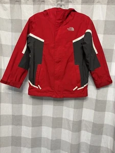The North Face YOUTH Hyvent Windbreaker Jacket Size Small 7/8 Red/Gray - Picture 1 of 12