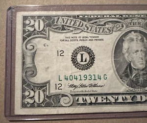 RARE - VINTAGE Series 1993 $20 Dollar Bill FEDERAL RESERVE NOTE Old Money - Picture 1 of 8