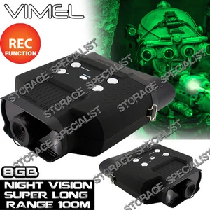 Night Vision Camera Goggles Binoculars Monocular Hunting Digital NV Security 8GB - Picture 1 of 5