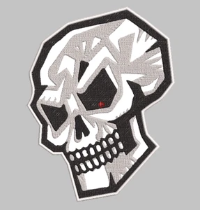 SKULL SQUARE embroidery back patch 9 x 7 inches. - Picture 1 of 1