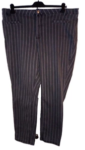 DEX DESIGNER WOMENS GREY STRIPED JEANS PLUS SIZE 26UK - Picture 1 of 3