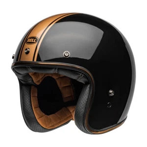 Casco Jet Cafe Racer BELL Custom 500 22.06 Rally Nero Bronzo Lucido - Picture 1 of 12