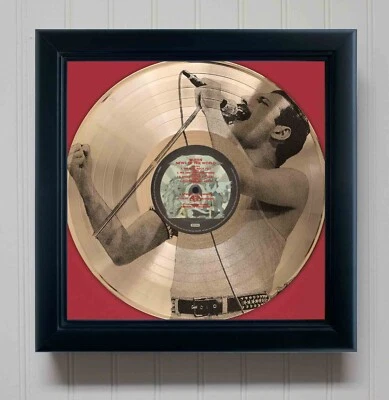 Queen News Of The World Framed Gold Etched LP Shadowbox - Image 1 of 4