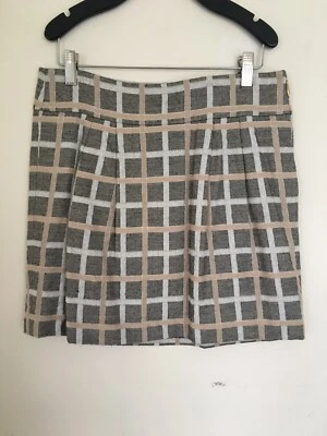 Juicy Couture Checkered Womens Skirt Beige &  Pockets New Without Tag Size Small - Image 1 of 4