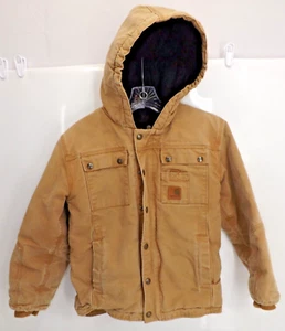 Vintage Carhartt Work Jacket - Hooded, Insulated, Quilted - Boys Size M (10-12) - Picture 1 of 24