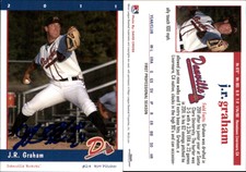 J.R. Graham Signed 2011 Grandstand Danville Braves #NNO Card Auto AU
