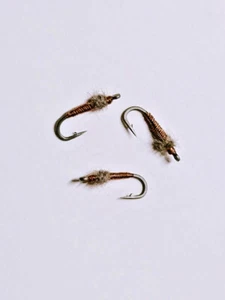 Al's Rat Midge - Marrón - Talla 20 o 22 - Paquete de 3 - Trucha pesca con mosca - Imagen 1 de 1