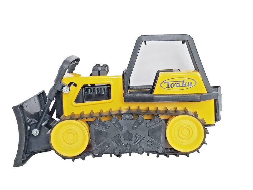 Bulldozer Tonka Toy 92961 amarillo acero prensado construcción Hasbro 1999 Foto 1 de 4