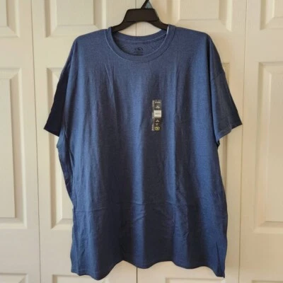 AW Athletic Works Mens 3XL Tee Cotton Blend Shirt Blue Cove Heather Breathable - Image 1 of 4
