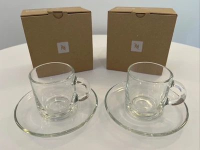 Set 2 Espressotassen Glas inkl. Unterteller  original NESPRESSO Collection 2025 - Bild 1 von 4
