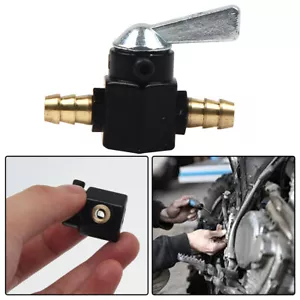 Motorcycle Inline Fuel Tap Gas Petrol Valve Petcock 8MM Motorbike ATV Oil Switch - Picture 1 of 10