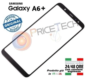 VETRO VETRINO GLASS FRONTALE SAMSUNG GALAXY A6 Plus SCHERMO RIGENERAZIONE - Foto 1 di 1