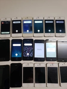 Lot of 18 Apple iPhone 4 8GB A1349(CDMA) ( NON SIM MODEL) Black/White - Picture 1 of 9