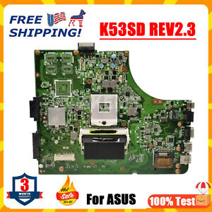 K53SD REV2.3 MOTHERBOARD FOR ASUS K53E A53E A53S MAINBOARD SUPPORT I3 I5 CPU GMA