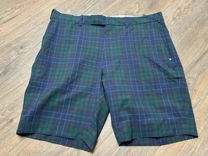 RLX Ralph Lauren Herren grün bunt kariert maßgeschneidert Golfshorts Größe 36 neu mit Etikett - Bild 1 von 5