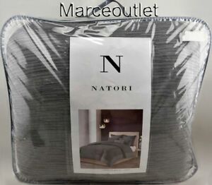 Natori Hanae KING Comforter & Pillowshams Set Gray