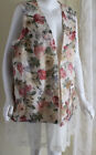 Art-to-Wear Sz 2X 3X Rose Floral Tapestry Lace Open Vest Jacket