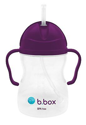 B.box Sippy Cup With Weighted Straw 360 Degree(Gen 1 Glossy Lid) Grape Purple* • 6.35$