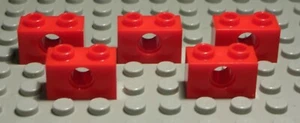 Lego Technic Lochstein 1x2 Rot 5 Stück - Picture 1 of 1