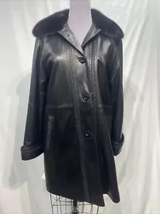 black lamb stroller ranch mink collar (78070) - Picture 1 of 3