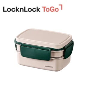 New LocknLock ToGo 2 - Tier Stainless Lunch box 500ml + 800ml - Picture 1 of 5