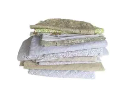 Whites & Off-Whites / Ivory Indian Fabric Bundle - Sale by weight - 100 gms - Image 1 of 4