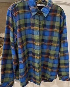 Lee Riders Youth long sleeve flannel shirt lined warm XL Plaid primary colors - Picture 1 of 8