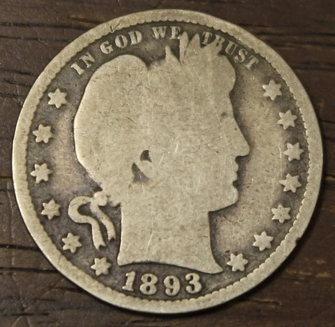 1893 Barber Quarter Good.......................Lot 7699 Cover