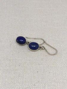 Sterling Silver and Lapis Dangle Earrings(1-6) - Picture 1 of 12