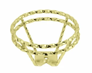 Gold Lowrider STEERING WHEEL Full Double 2-Layers TWISTED STRAIGHT Lowrider Bike - Picture 1 of 1