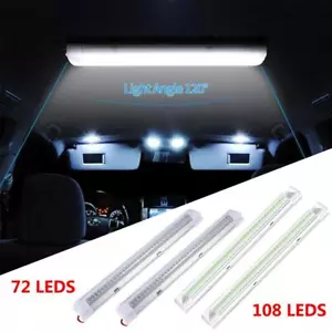 4X 108 LED Lámpara de Techo Luz Iluminación Interior Luz Coche 12V/24V Blanco - Imagen 1 de 18