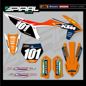Kit de gráficos MX personalizados KTM SX SXF 125 250 350 450 PRO AM 2019 2020 2021 2022 - Imagen 1 de 5
