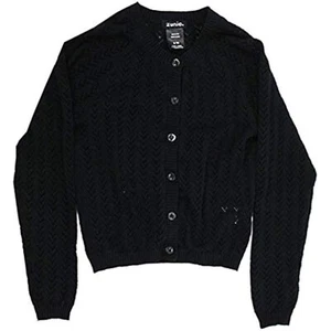 ZUNIE Girls Knit Cardigan (XS (3/4)) Black - Picture 1 of 1
