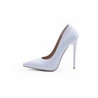 Ladies Pointy Toe Faux Leather Pump Shoes Stilettos Fashion High Heels Slip On