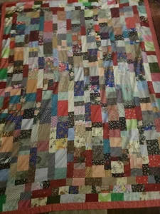 Rectangle Logs, Hand Made,patchwork floral Prints 86x66 - Picture 1 of 6