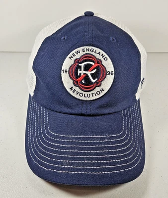 Fanatics NEW ENGLAND REVOLUTION Soccer MLS Snapback Hat Cap Trucker Mesh - Image 1 of 4