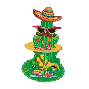 Mexican Fiesta Cake Display Stand 3 Tier Cupcake Stand for Buffet Server - Picture 1 of 5
