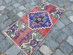 Small Rug Door Mat Bath Mat Wool Rug Oushak Rug Traditional Rug Floor Rug - Picture 1 of 8