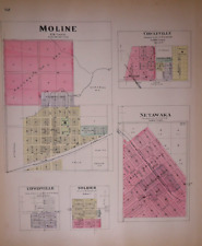 1887 Plat Map MOLINE, NETAWAKA, SOLDIER, KS / HOWARD, GRENOLA on Reverse -#152