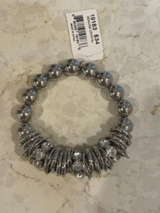 ONE VIVI (COOKIE LEE) GENUINE CRYSTAL METAL BRACELET NEW W/TAG #19183 MRP $34 - Picture 1 of 1