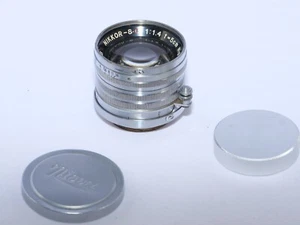 Nikon Nikkor-S.C 5cm F1.4 Leica Thread Mount M39 Normal Lens. Chrome. NICCA Cap - Picture 1 of 19