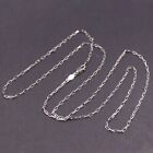 Pure Platinum 950 Chain Women 1.5mm Square Cable O Link Necklace 5.67g /23.6inch
