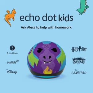 Amazon Echo Dot Kids Dragon 5. Gen, Smart Lautsprecher Kindersicherung! USECODE 36£ - Bild 1 von 7