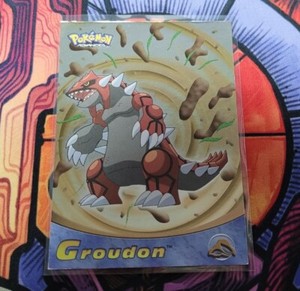 2003 topps POKEMON Advanced #36 Groudon Foil Holo TCG Red Label Official