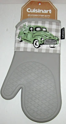 Guante de horno de silicona Cuisinart gris verde pastilla NUEVO Foto 1 de 4