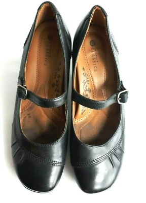 Earth Spirit Mujer Clásicos Clair Cuero Negro Mary Jane Zapatos Tacones Talla 8 Foto 1 de 4